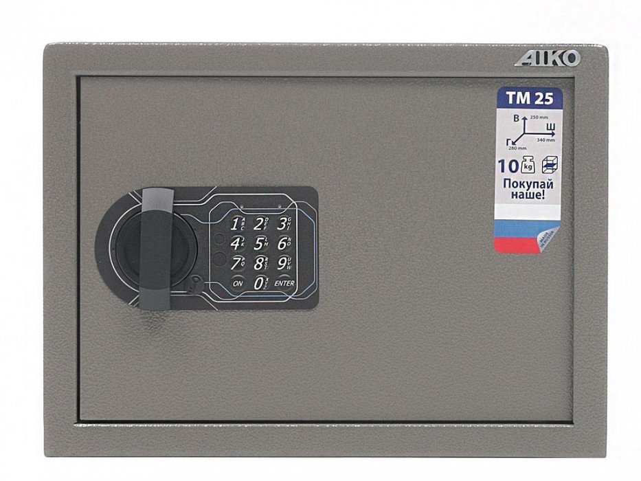 Офисный металлический сейф AIKO ТM-25 EL - вид 4